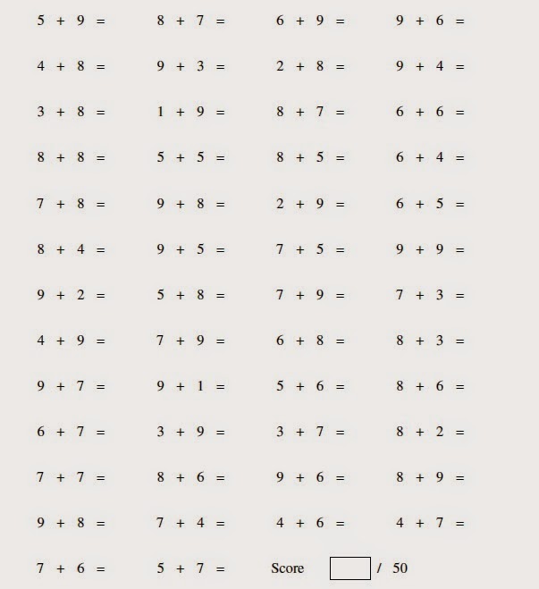 ABM LINUS: LATIHAN MATEMATIK - TAMBAH 1 DIGIT - e