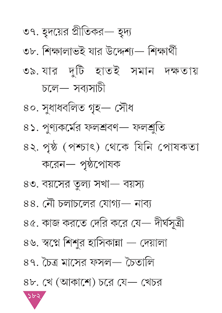এককথায় প্রকাশ | অষ্টম অধ্যায় | সপ্তম শ্রেণীর বাংলা ব্যাকরণ ভাষাচর্চা | WB Class 7 Bengali Grammar