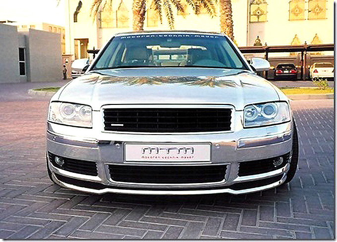 Audi A8 in Silver modified for a Sheikh of Dubai