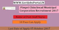 Pimpri Chinchwad Municipal Corporation Recruitment 207– 46 Staff Nurse