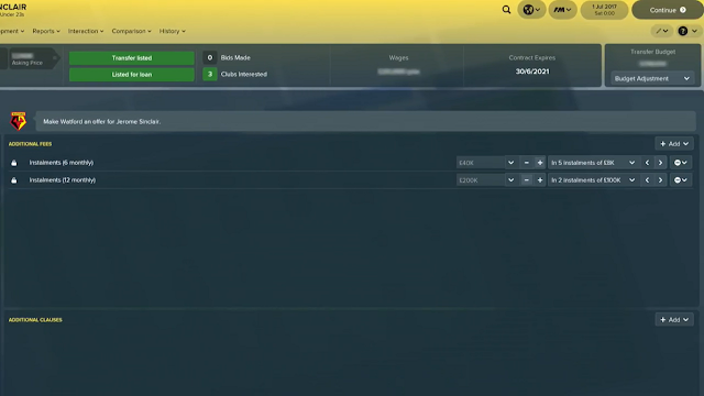 Instalment Payments in FM18