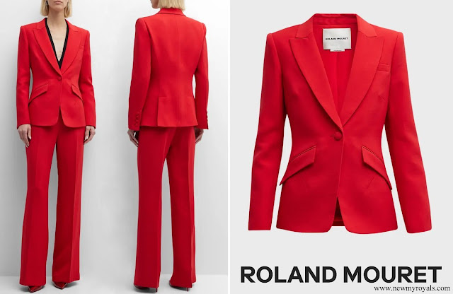 The Princess of Wales wore Roland Mouret Single-Breasted Crepe Blazer and Pants in Camel