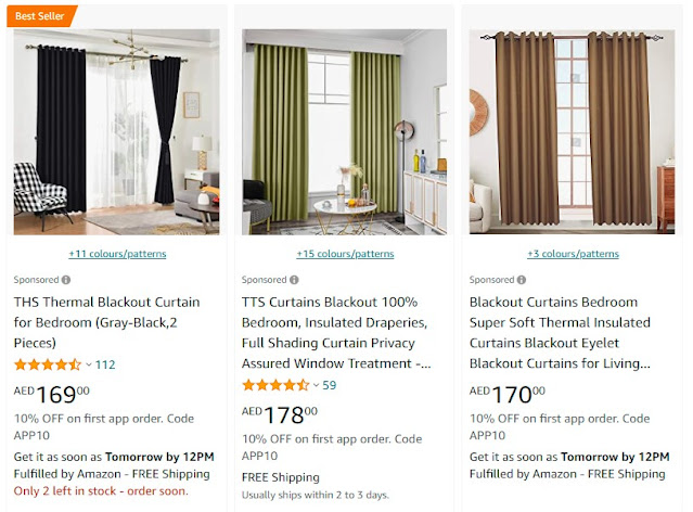 Blackout Curtains Buy online in Dubai