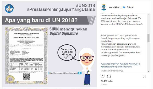 Kemendikbud bersama Badan Standar Nasional Pendidikan  Apakah Nilai UN 2018 Bisa dilihat Secara Online?