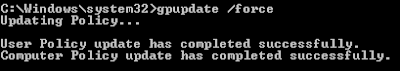 group policy update - gpupdate