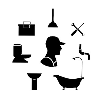 Silhouette design of plumbing service