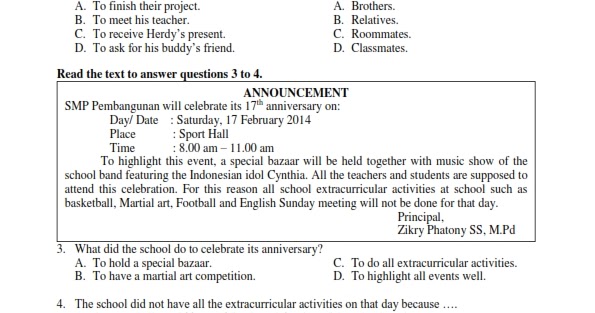 Gunakanlah Soal Uas Bahasa Inggris Kelas Soal Uas Bahasa Inggris Kelas 8 Semester 1 Ktsp