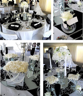 Black And White Table Decorations