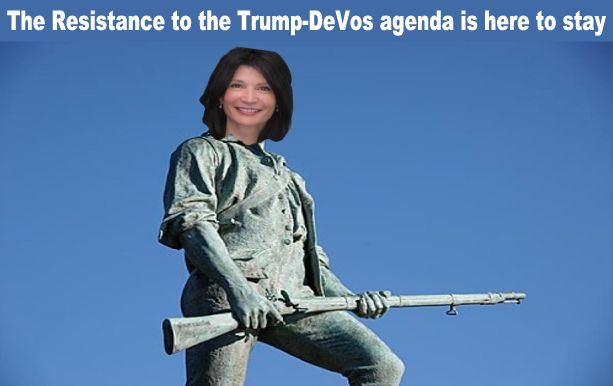 Image result for NEA President LIly Eskelsen García  Betsy DeVos