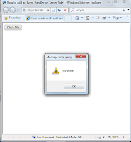 how to , add an event,how to add java script, event handler, on server side,net aspx,code behind,