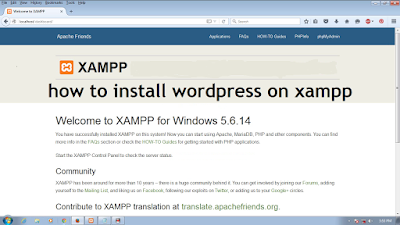 How to install XAMPP and Easy to install wordpress in XAMPP