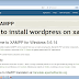 How to install XAMPP and Easy to install wordpress in XAMPP