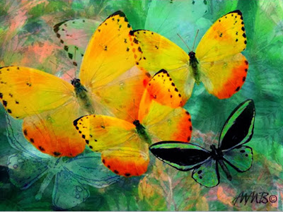 Yellow butterfly wallpaper