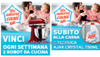 Logo ''Un Amore di casa con Ajax'' vinci 20 Robot da cucina Artisan Kitcheaid e un premio sicuro per tutti!