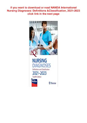 Download NANDA International Nursing Diagnoses - Definitions and Classification, 2021-2023 Ebook