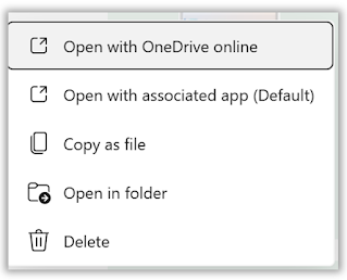 Microsoft Edge Drop App File Options