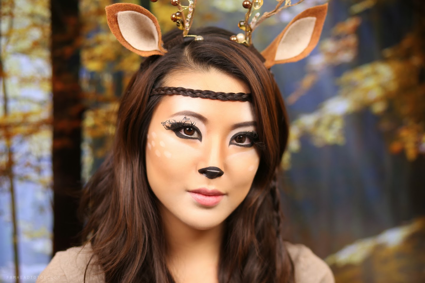  Deer  Makeup  Tutorial  Halloween  2013 From Head To Toe