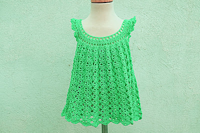 5 - Creochet IMAGEN Vestido de domingo a crochet y ganchillo muy fácil y sencillo. MAJOVEL CROCHET