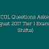 SSC CGL Questions Asked 8th August 2017 Tier I Exam (All Shifts)