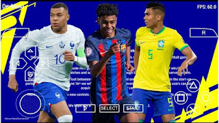 Download PES PPSSPP Mod ISO eFootball 2023 New Update Background Best Graphics HD English Version New Kits Transfer