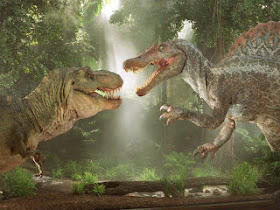 Batalla Spinosaurus vs Tyrannosaurus rex