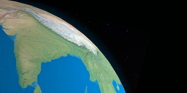 Image Attribute:  Digital rendering of the satellite view of India. This globe rendering is a screenshot from the Globe Master geography game, shared by the game authors. For the globe texture, Whole world - land, and oceans composite image were used, created by NASA/Goddard Space Flight Center (public domain). / Przemek Pietrak / Wikimedia Commons