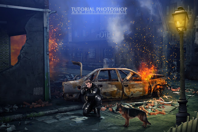 44 Tutorial Photoshop Dramatic Manipulation WAR part 2