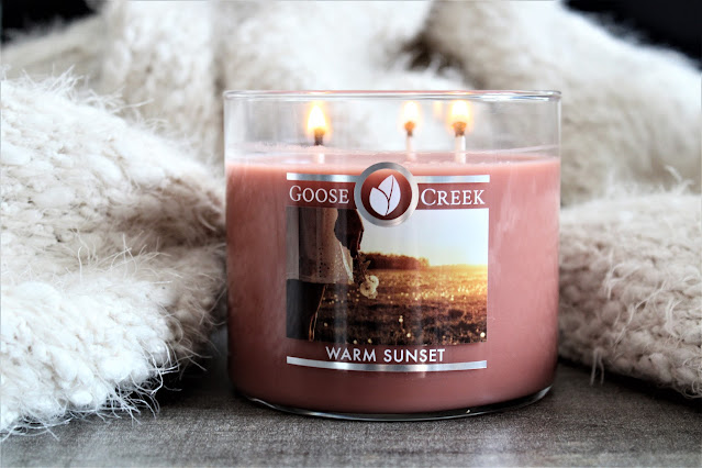 warm sunset goose creek avis, goose creek warm sunset, avis bougie goose creek warm sunset, bougie warm sunset, bougie américaine, bougie parfumée 3 méches, nouveau parfum goose creek, nouvelles bougies goose creek, blog bougie parfumée, parfum d'ambiance