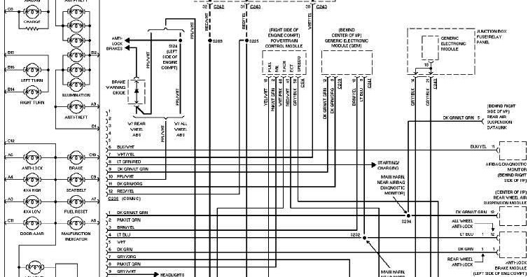 diagram on wiring 1997 ford f150 instrument cluster wiring