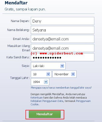 Cara Mendaftar Facebook