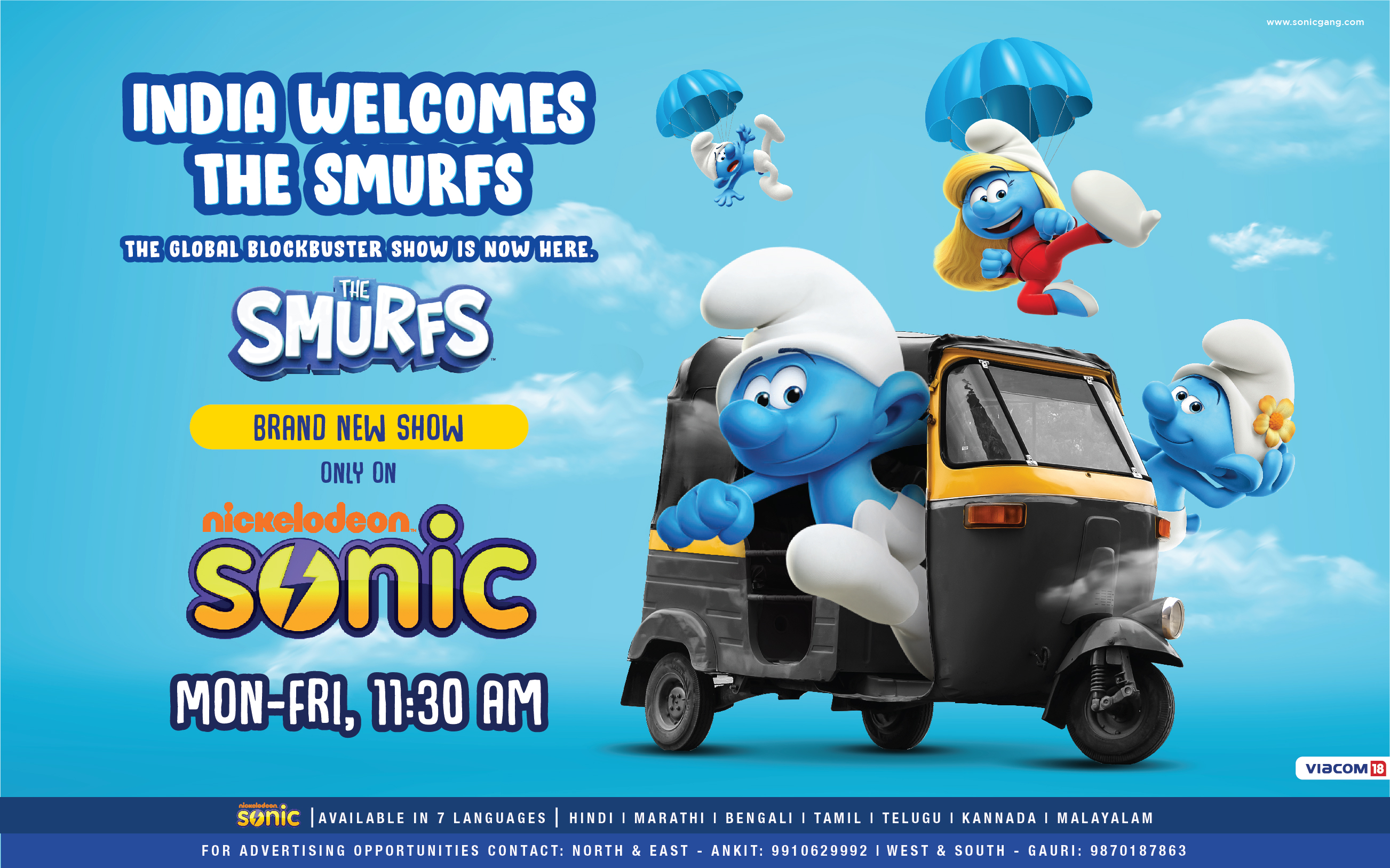 NickALive!: Nickelodeon Sonic India Premieres 'The Smurfs'