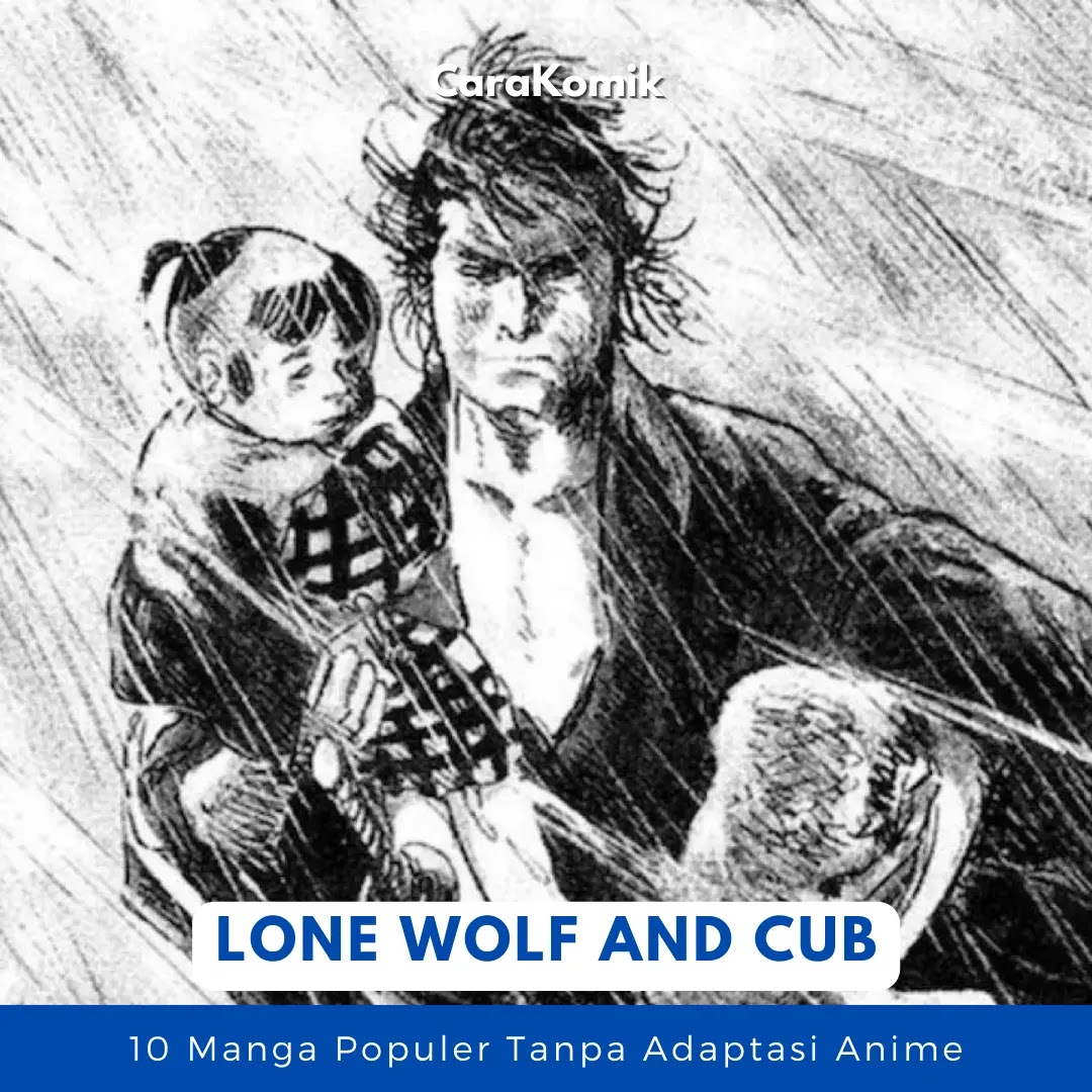 Ittou Ogami sedang menggendong putranya, Daigoro (Lone Wolf & Cub)