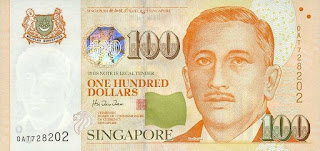 Gambar Uang Singapura 100 Dolar