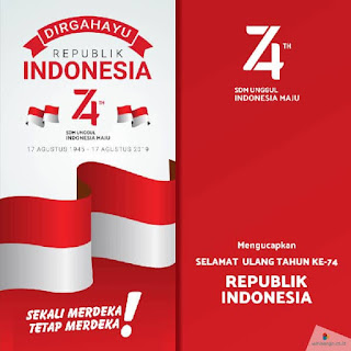 Contoh Poster HUT Kemerdekaan RI Ke 74