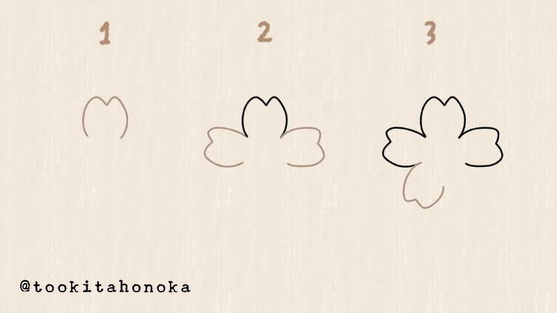 簡単な桜のイラストのかわいい描き方 4月の春の花 手書き ボールペン 手帳用 How To Draw Easy Cherryblossoms 遠北ほのかのイラストサイト