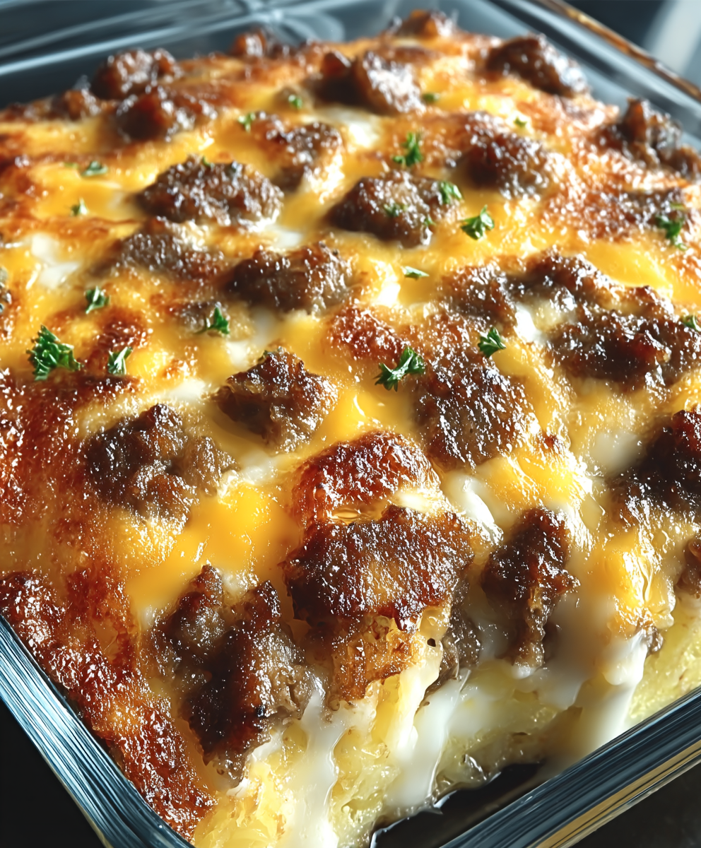 Sausage Hashbrown Breakfast Casserole