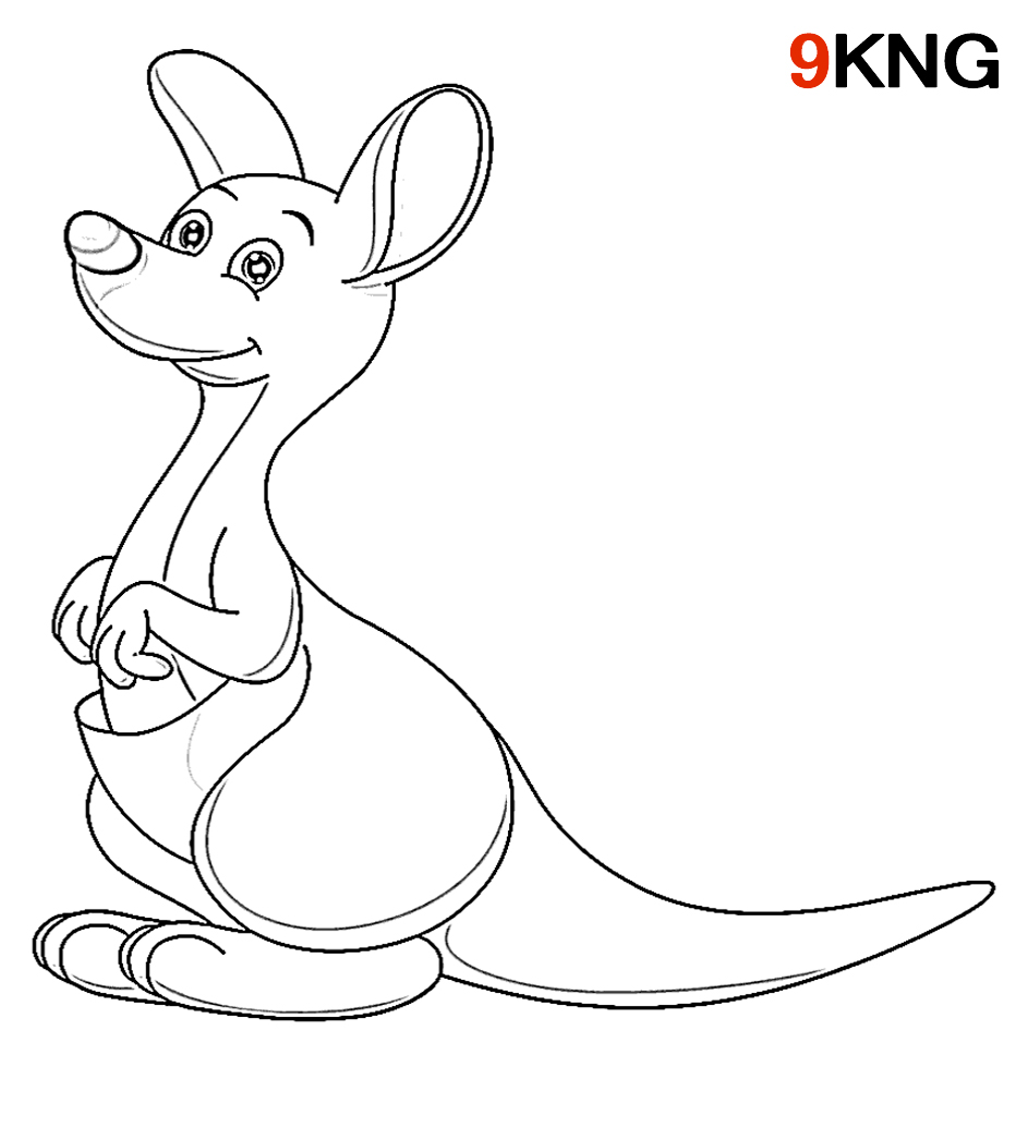 Känguru Tiere Malvorlage Gratis - 9KNG