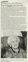 Lie Cluysen 1898-2000, gevierd als honderdjarige in het woon-en zorgcentrum "Nethehof" van Balen