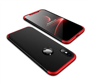 LaiXin Handyschutzhülle für iPhone 5 / iPhone 5S / iPhone SE, 360 Grad Schutz in Premium PC Kunststoff (3 in 1), Anti-Fingerprint, Stoßdämpfung, superdünn für Apple iPhone 5 / 5S / SE – Schwarz