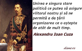 Citat Alexandru Ioan Cuza: Unirea e singură stare politică ce putea să asigure viitorul nostru şi să ne permită a da ţării organizarea ce o aştepta de atât de mult timp.