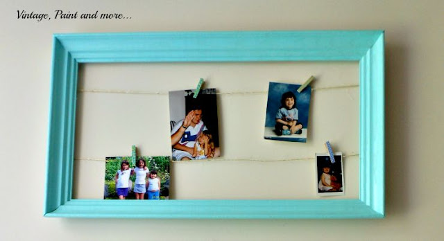 Vintage, Paint and more... DIY Dorm Decor - string art photoframe