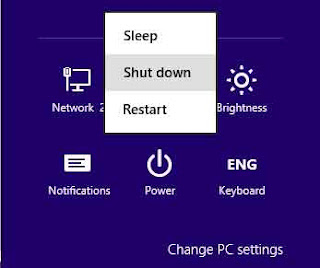 Shutdown pada windows 8.1