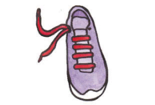 tying shoelaces