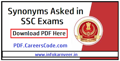 Best Synonyms Asked in SSC Exams Full PDF Download