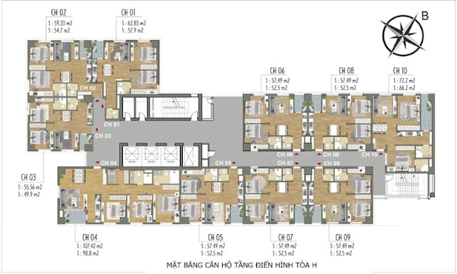 Mặt bằng chung cư Park View Residence Dương Nội