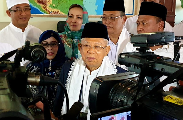 Tanggapan KH Ma'ruf Amin ke Capres Prabowo, Kalau di TPS Itu Nyoblos, Bukan Lebaran