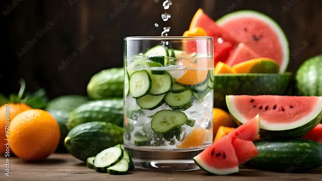 Hydrating with Water and Fresh Foods