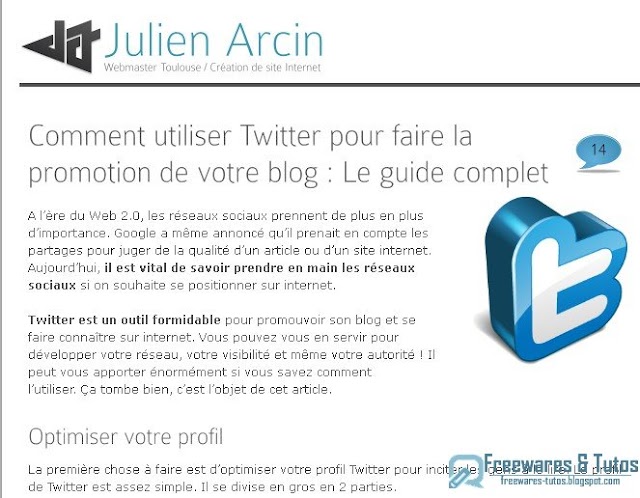 Le site du jour : Comment utiliser Twitter pour faire la promotion de votre blog