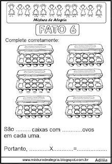 Tabuada de multiplicação do 6 ilustrada