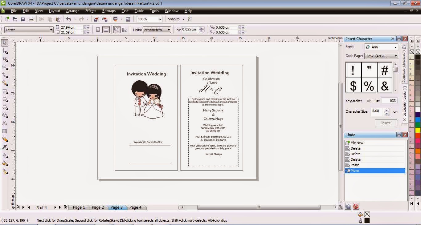 Cara membuat undangan pernikahan (Faza Invitation Wedding 